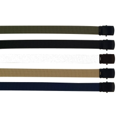 Rothco Military Web Belts w/ Black Buckle - 54 Inch / Black