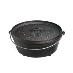 Lodge 12" 6 Quart Cast Iron Boy Scout Camp Dutch Oven