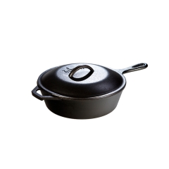 Lodge 10.25" 3.2 Quart Cast Iron Covered Deep Skillet