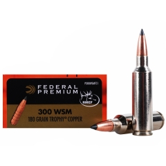 Federal Vital-Shok 300 Winchester Short Mag 180 Grain Copper Tip Boat Tail - 20 Rounds