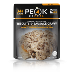 Peak Refuel Premium Freeze Dried Biscuits & Sausage Gravy