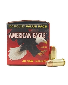 Federal American Eagle 40 S&W 180 grain FMJ - 100 Rounds