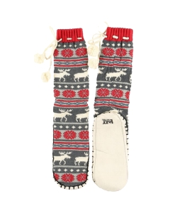 Lazy One Moose Fair Isle Mukluk Slippers