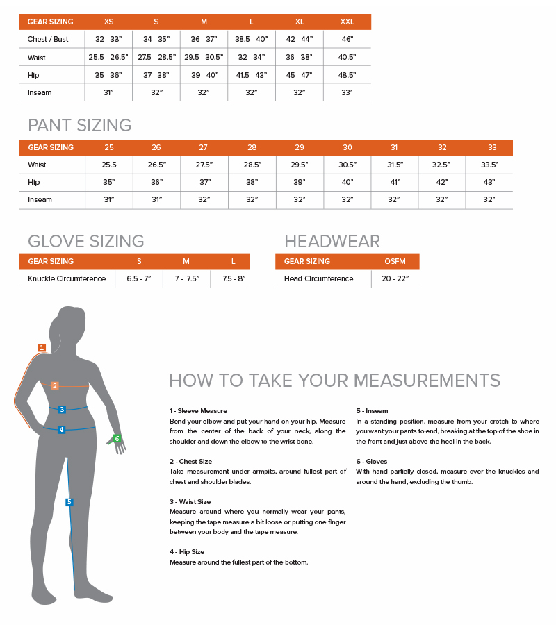 Women's Sizing Chart